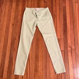 Mint green skinny jeans!